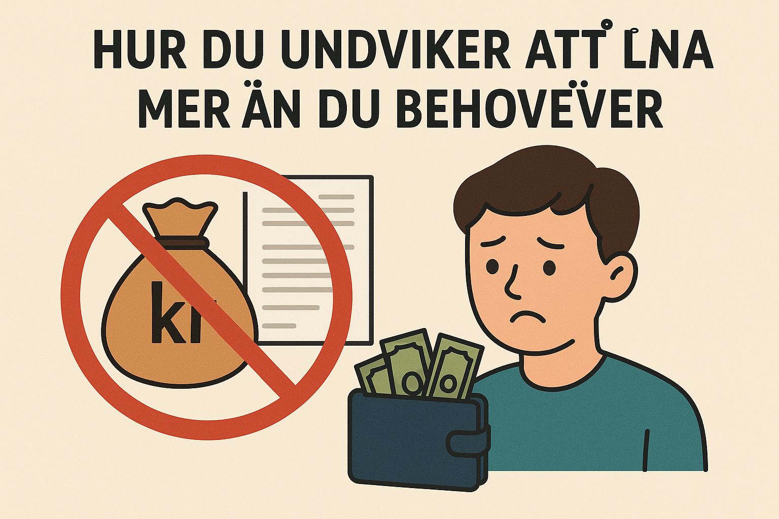 Hur du undviker att låna mer än du behöver