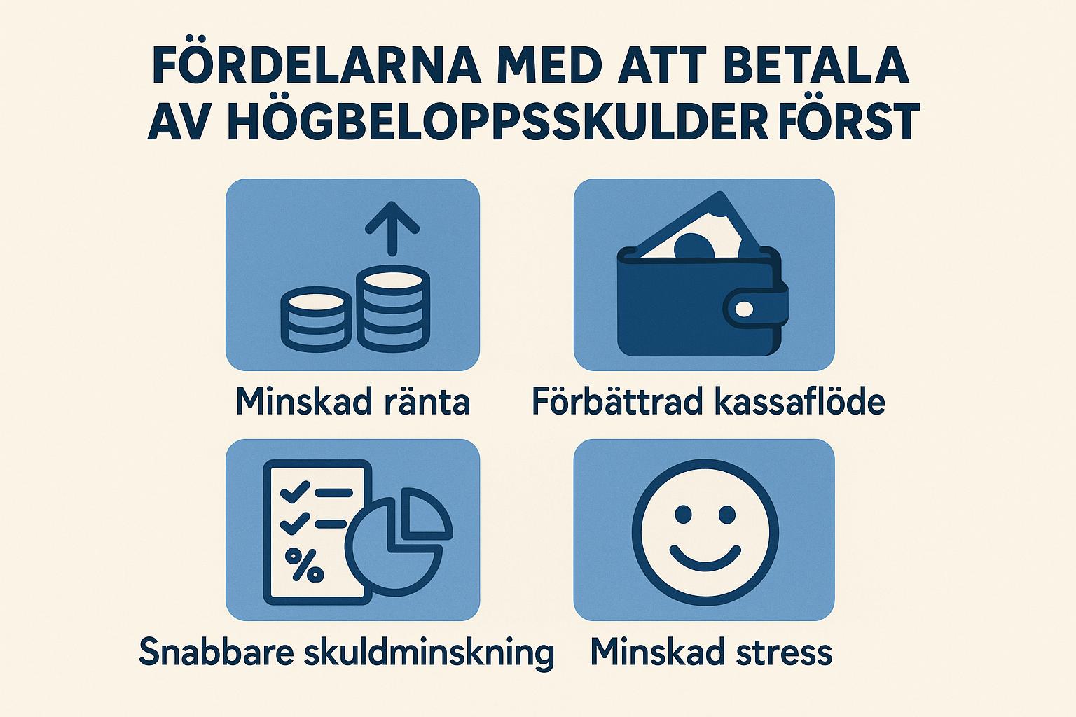 Fördelarna med att betala av högbeloppsskulder först