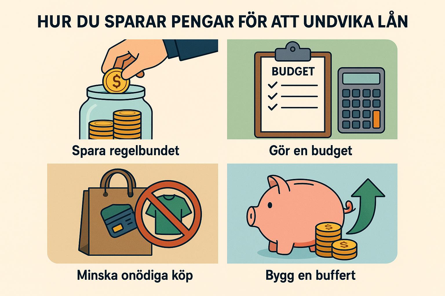 Hur du sparar pengar för att undvika lån