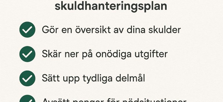 Tips för att skapa en realistisk skuldhanteringsplan Tips för att skapa en realistisk skuldhanteringsplan