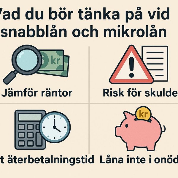 Vad du bör tänka på vid snabblån och mikrolån
