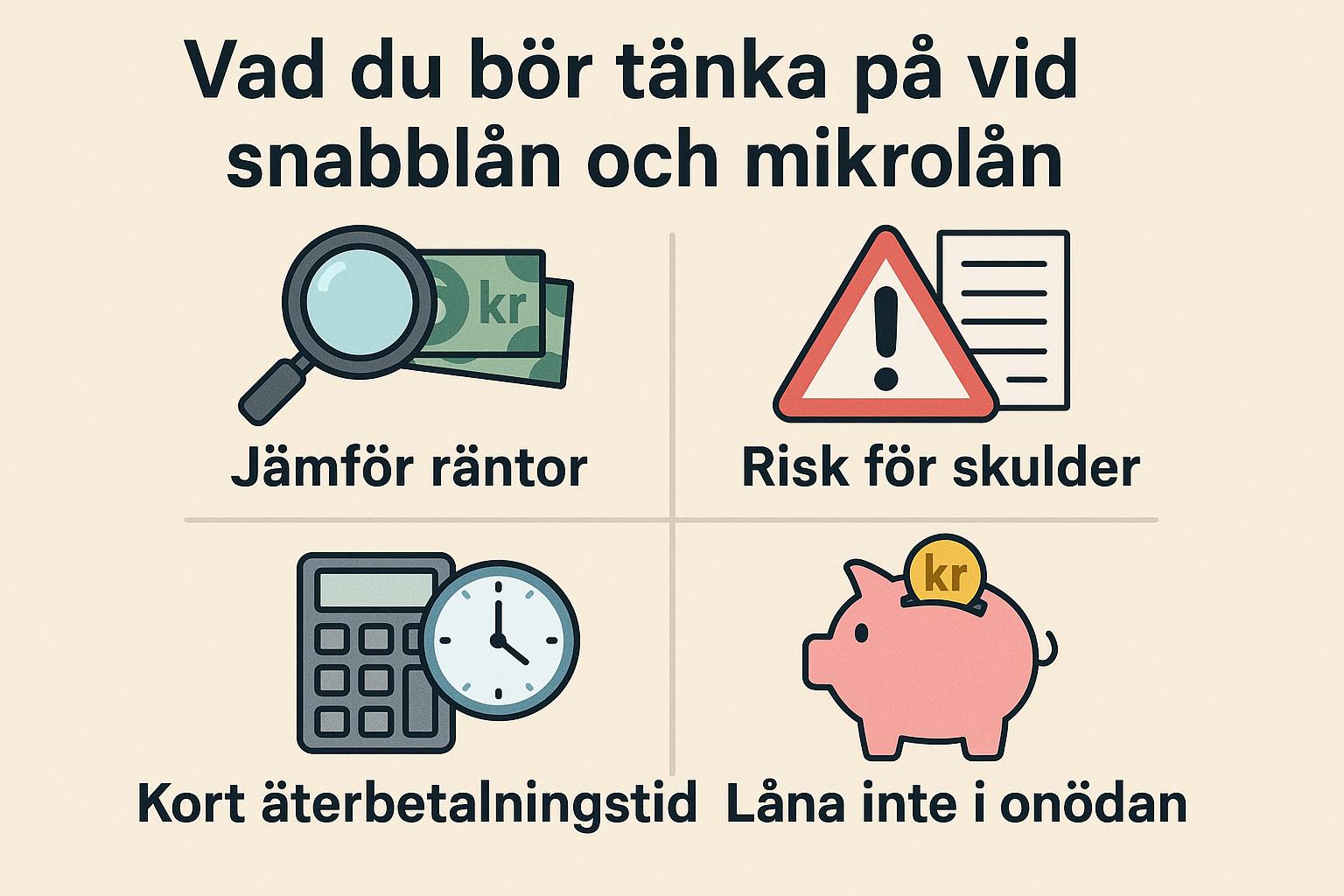 Vad du bör tänka på vid snabblån och mikrolån