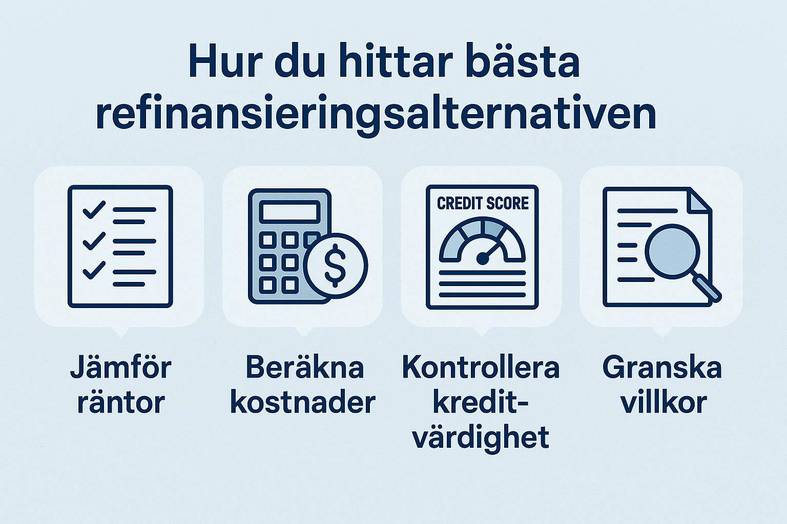 Hur du hittar bästa refinansieringsalternativen
