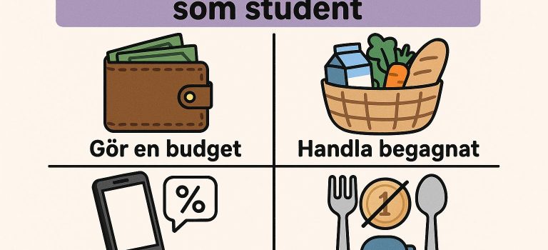 Tips för att spara pengar som student