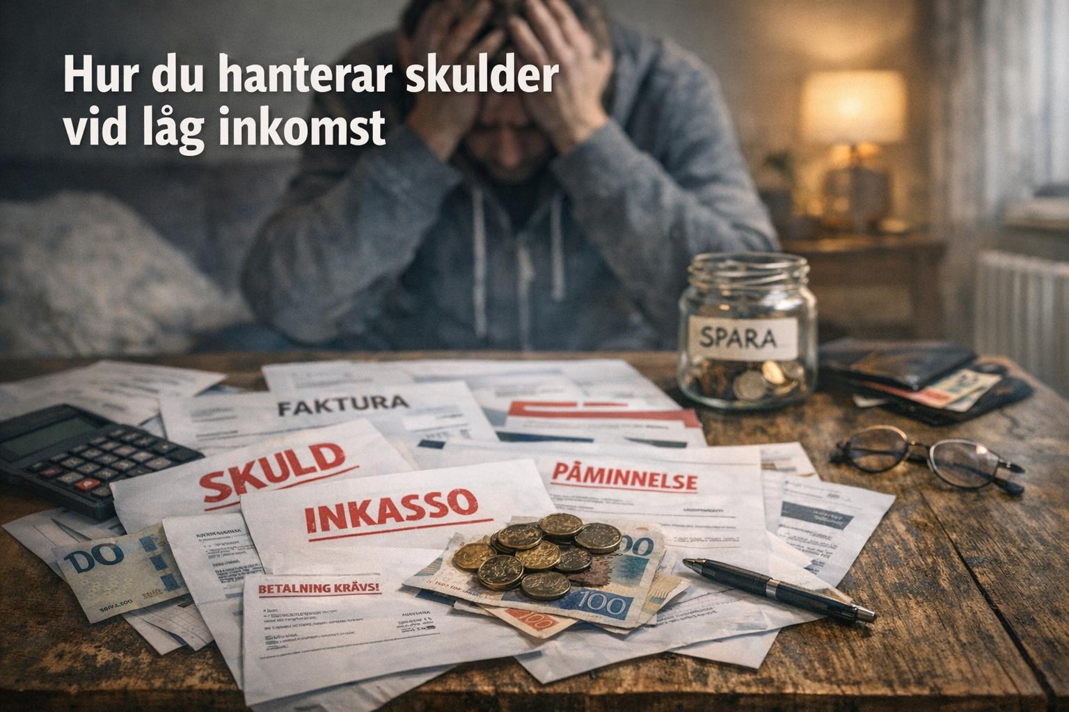 Hur du hanterar skulder vid låg inkomst