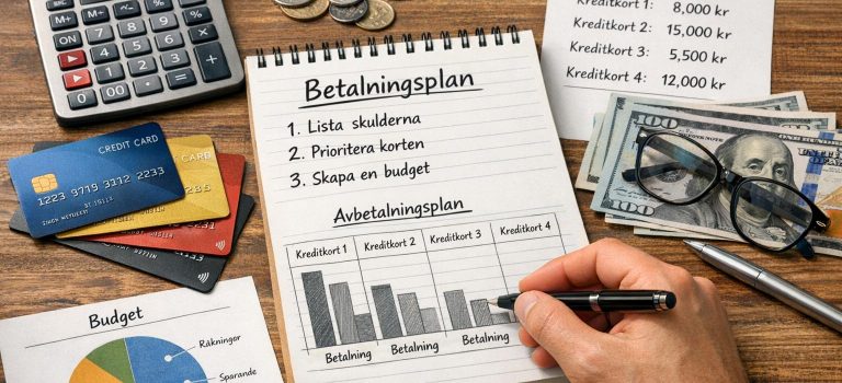 Hur du skapar en betalningsplan vid flera kreditkort